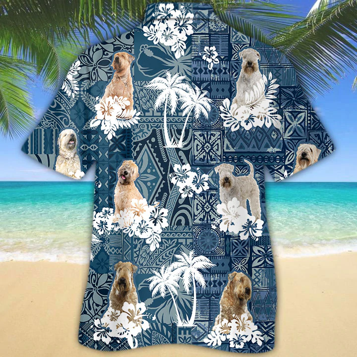 litzzy Soft Coated Wheaten Terrier Hawaiian Shirt - Aloha shirt Hawaiian Hawaii Shirt For Summer Hawaii Shirt   