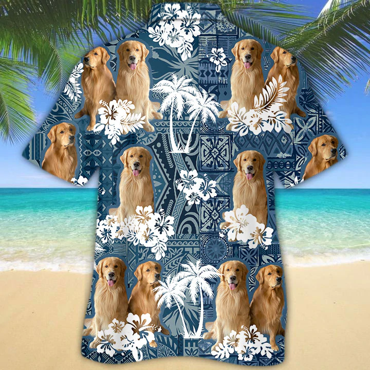 litzzy Golden Retriever 2 Hawaiian Shirt - Aloha shirt Hawaiian Hawaii Shirt For Summer Hawaii Shirt   