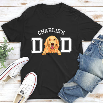 litzzy Dog Dad/Mom Basic - Personalized Custom Unisex T-shirt, Pet Portraits Tshirt, Dog Portraits Tshirt T-shirt   