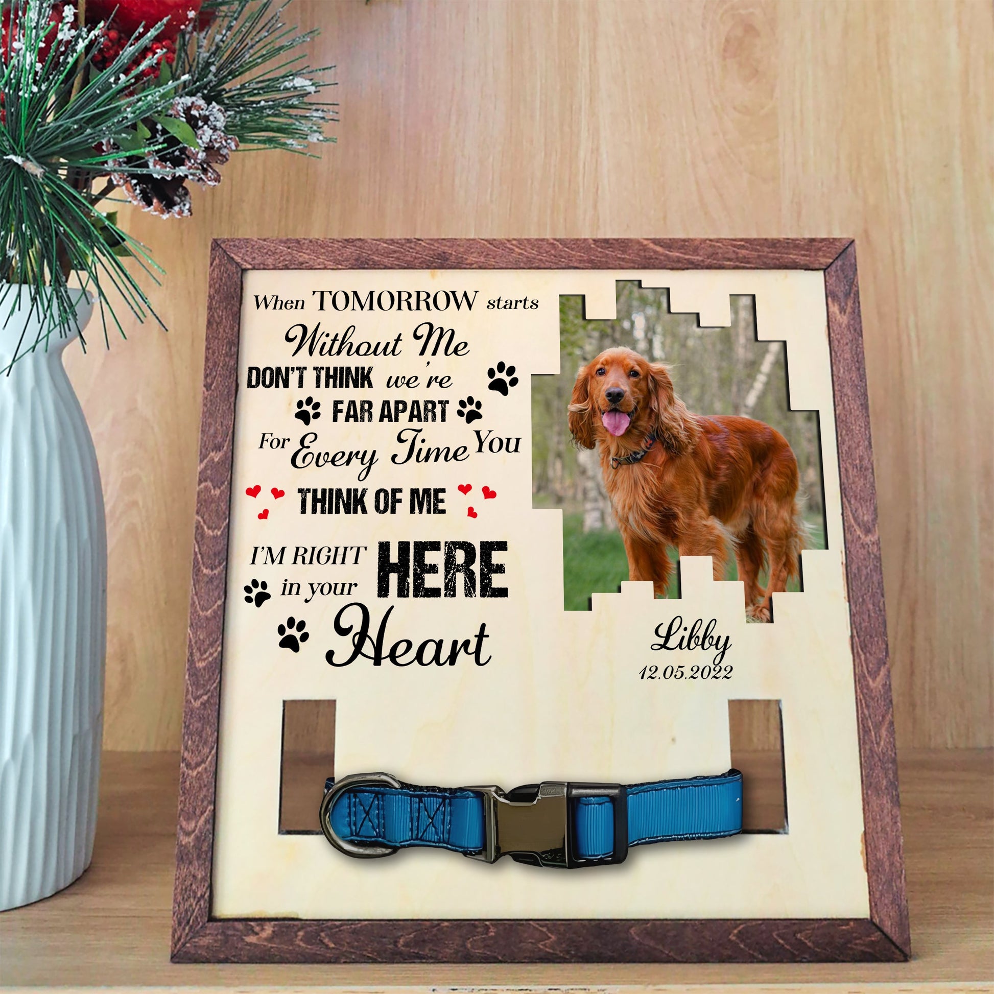 litzzy Pet Loss Gift Dog Memorial Gift Dog Memorial Frame Pet Memorial Dog Loss Picture Frame Pet Picture Frame   