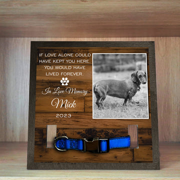litzzy Memorial Pet Collar with Photo: Personalized Remembrance Collars for Beloved Pets Pet Picture Frame   