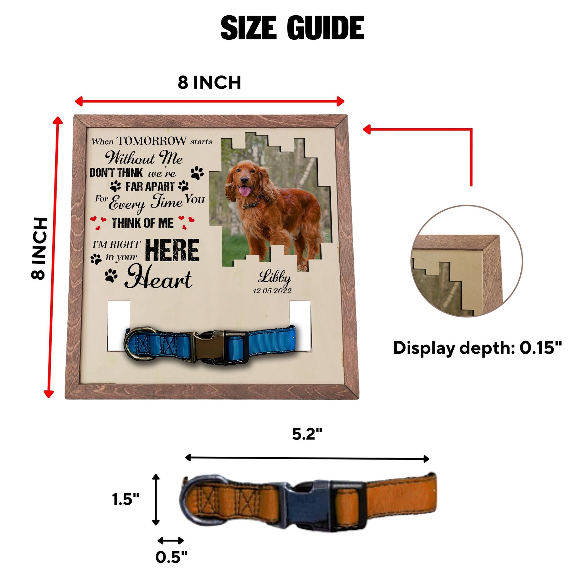 litzzy Pet Loss Gift Dog Memorial Gift Dog Memorial Frame Pet Memorial Dog Loss Picture Frame Pet Picture Frame   