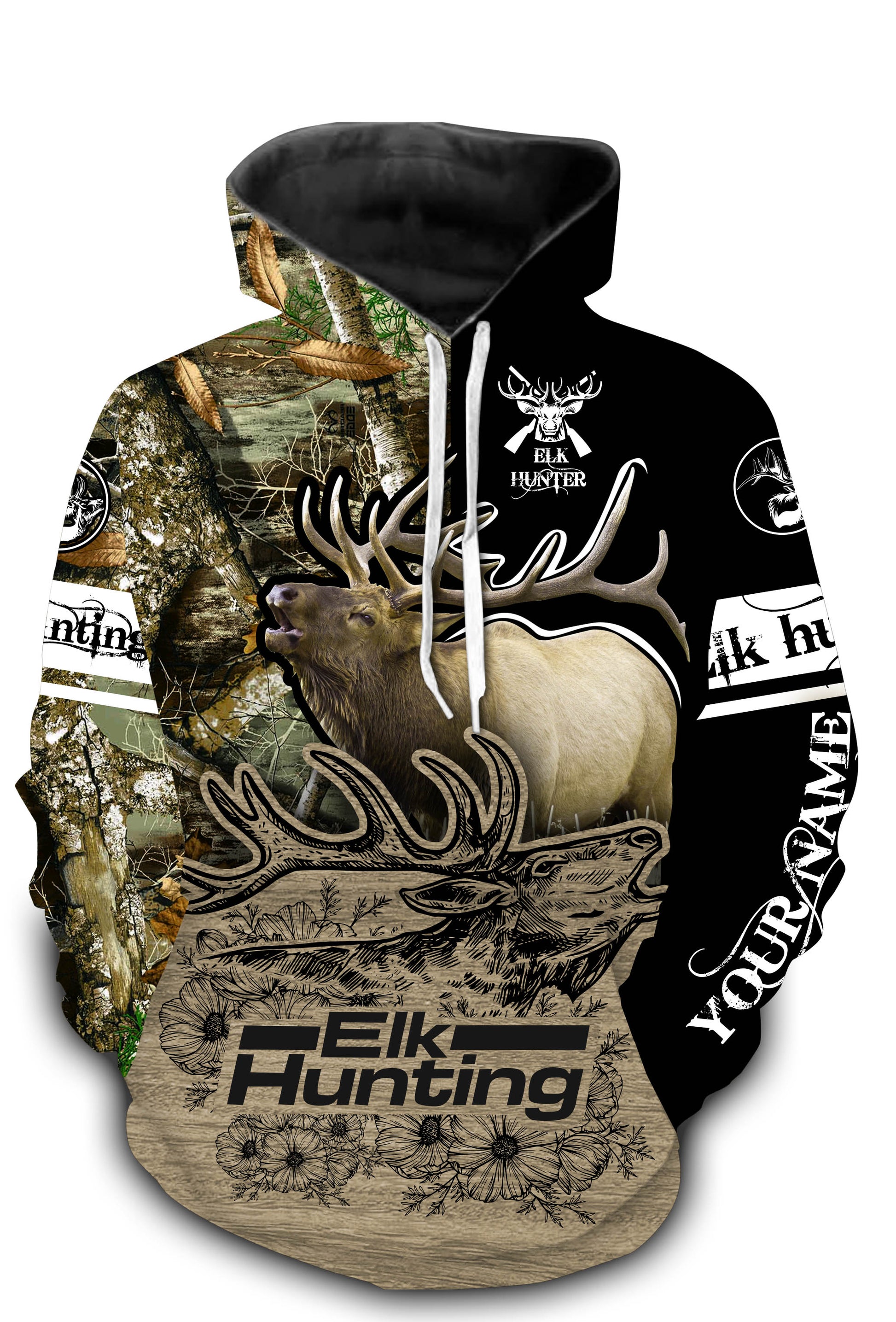litzzy Best elk hunting custom name full printing shirts personalized gift - TATS3 - hunting sweatshirt Sweater   