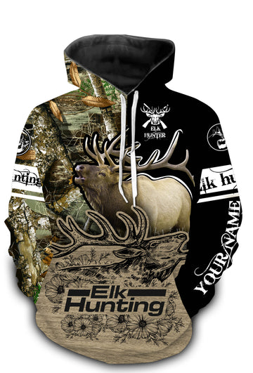 litzzy Best elk hunting custom name full printing shirts personalized gift - TATS3 - hunting sweatshirt Sweater   