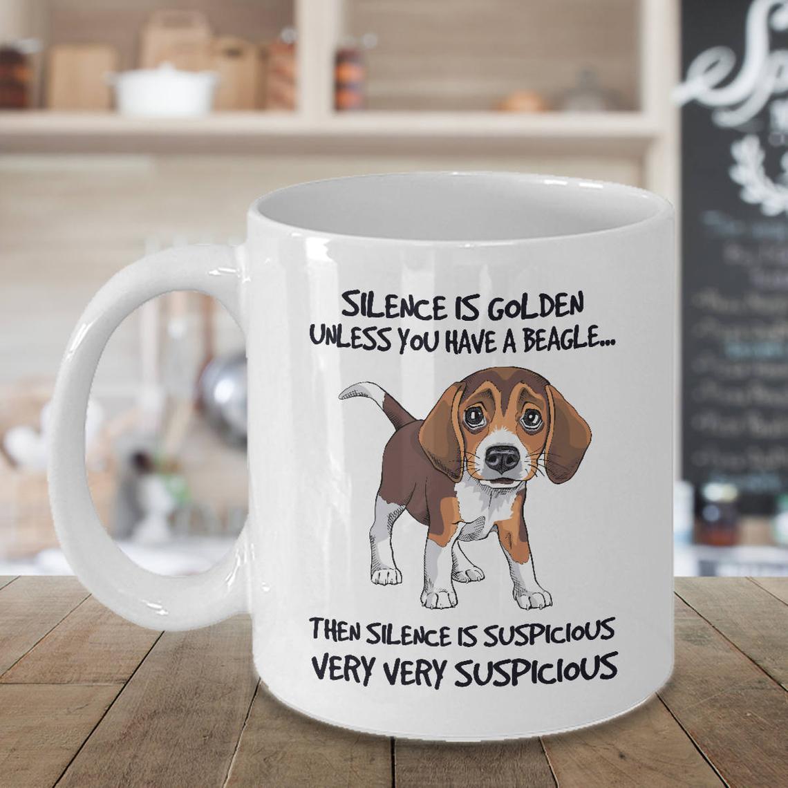 litzzy The Silence Is Suspicious To A Beagle Mug Mug   