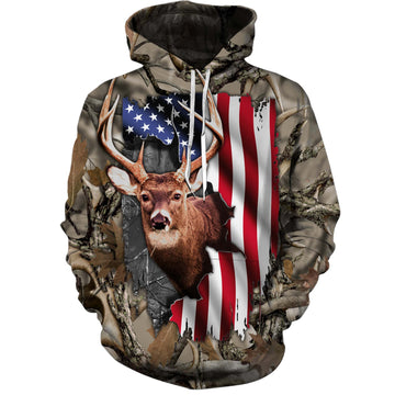 litzzy Mens womens Deer hunting clothes american flag 3D all over print shirt plus size coat, hoodie, long sleeve, t shirt NQS89 PQB - hunting sweatshirt Sweater   