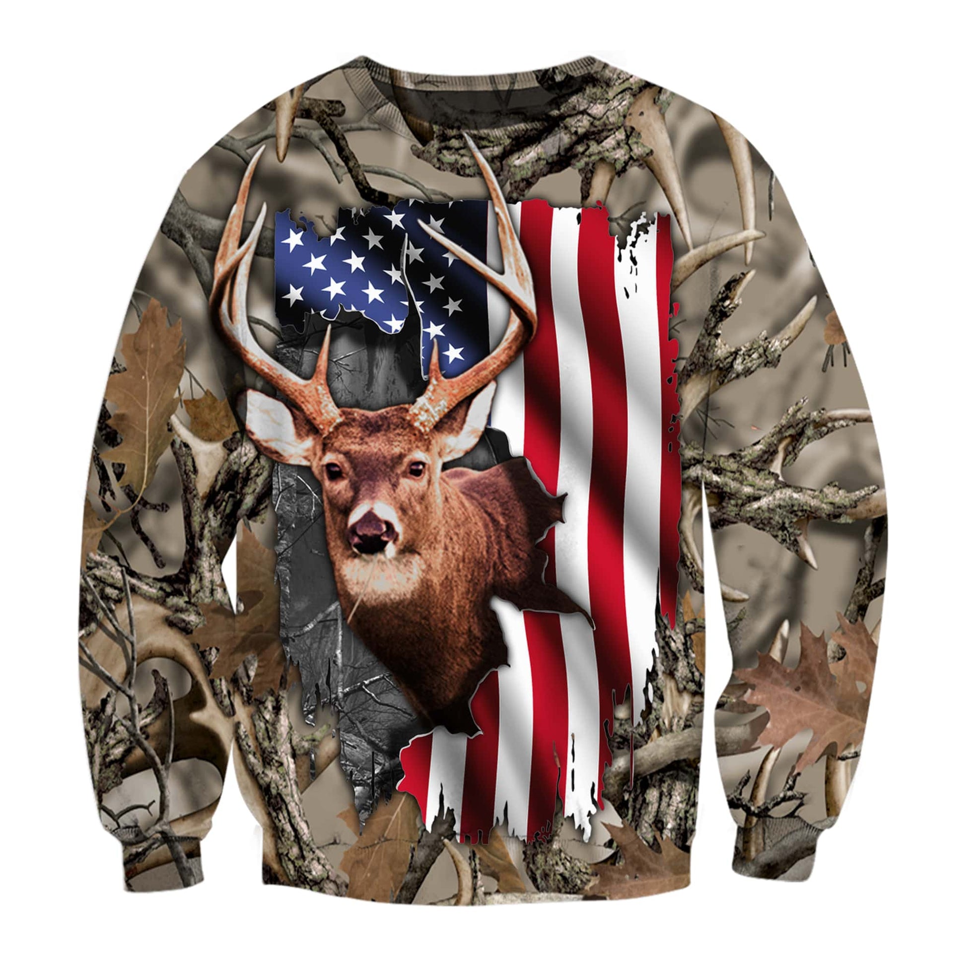 litzzy Mens womens Deer hunting clothes american flag 3D all over print shirt plus size coat, hoodie, long sleeve, t shirt NQS89 PQB - hunting sweatshirt Sweater Sweatshirt S 