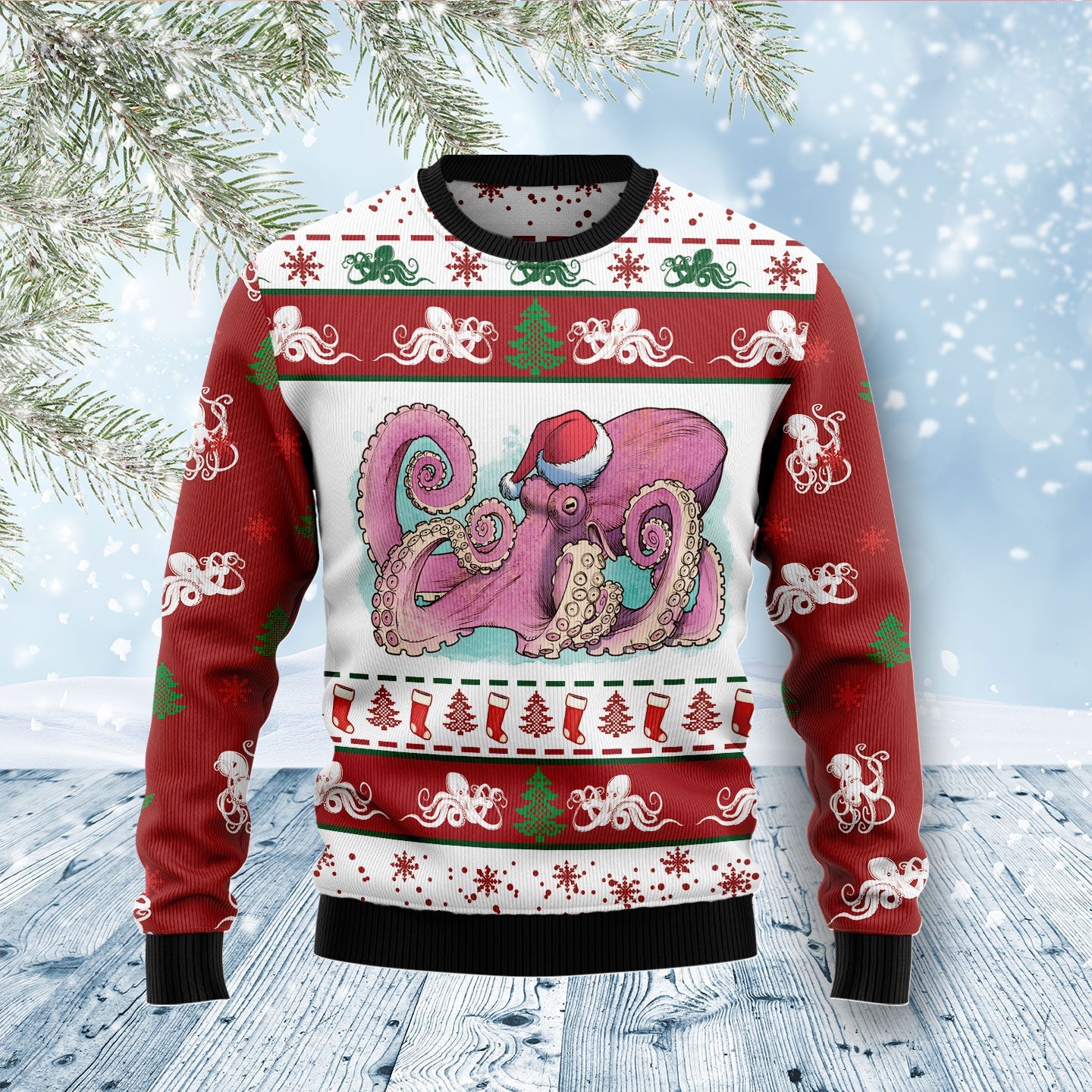 litzzy Octopus Noel D2810 Ugly Christmas Sweater -  Best Gift For Christmas, Noel Malalan - Christmas Signature sweater   