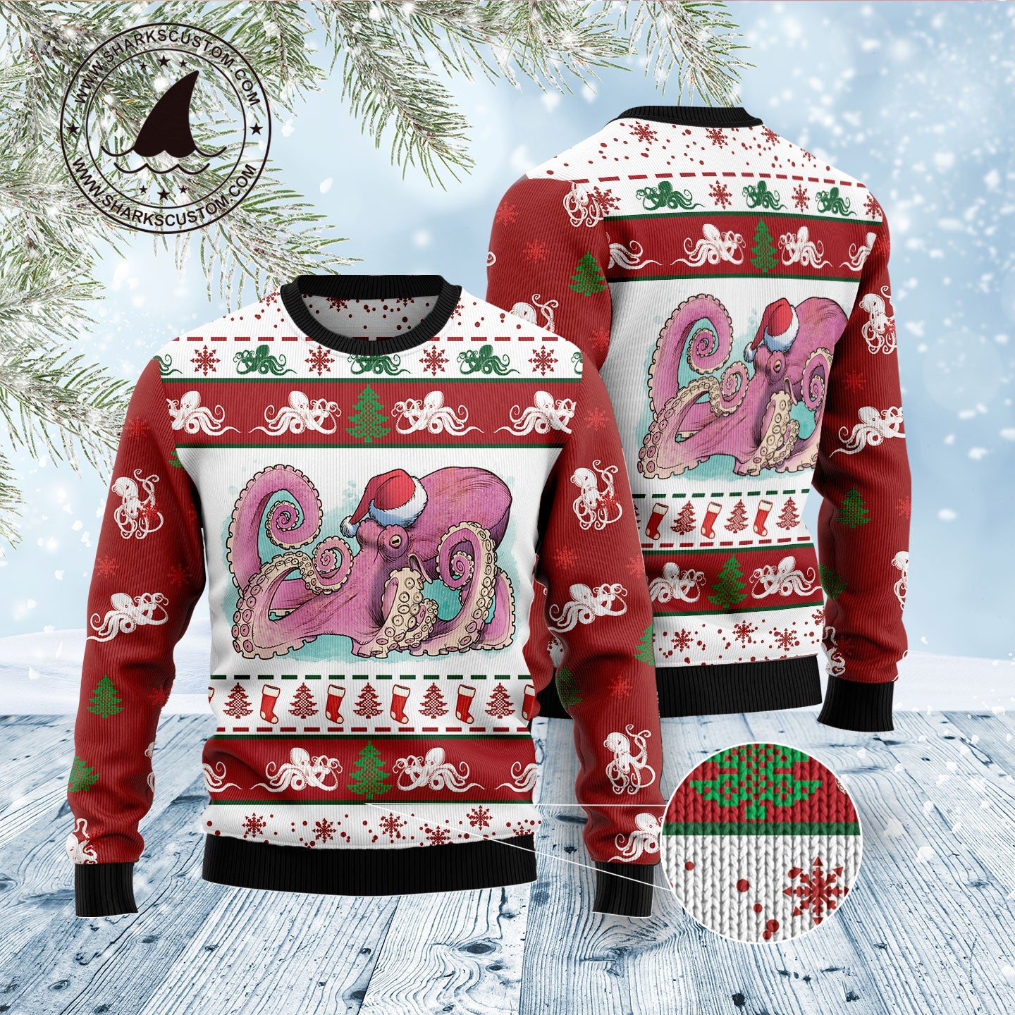 litzzy Octopus Noel D2810 Ugly Christmas Sweater -  Best Gift For Christmas, Noel Malalan - Christmas Signature sweater   