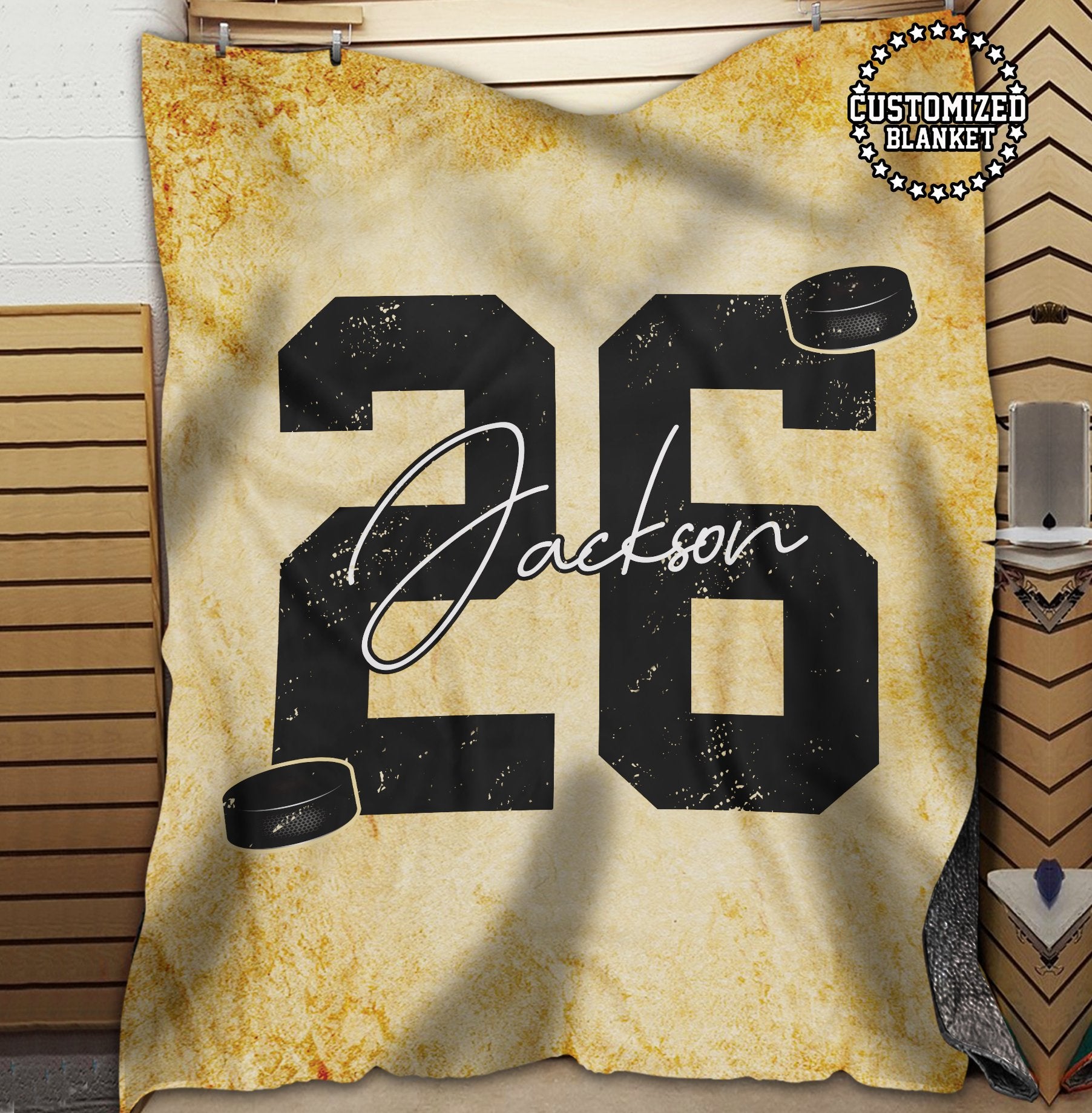 litzzy Personalized Hockey Custom Fleece Blanket - Tltm121020 Quilt Blanket   