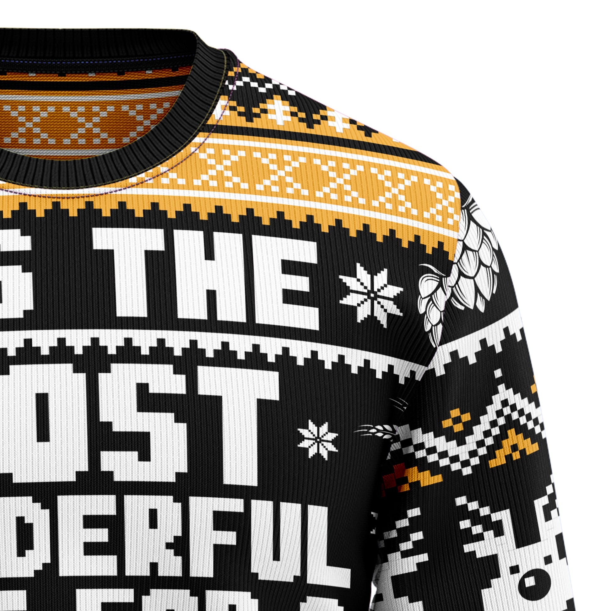 litzzy Wonderful Time For A Beer D2809 Ugly Christmas Sweater - Ugly Christmas Sweaters for Men and Women - Funny Sweaters Sweater   