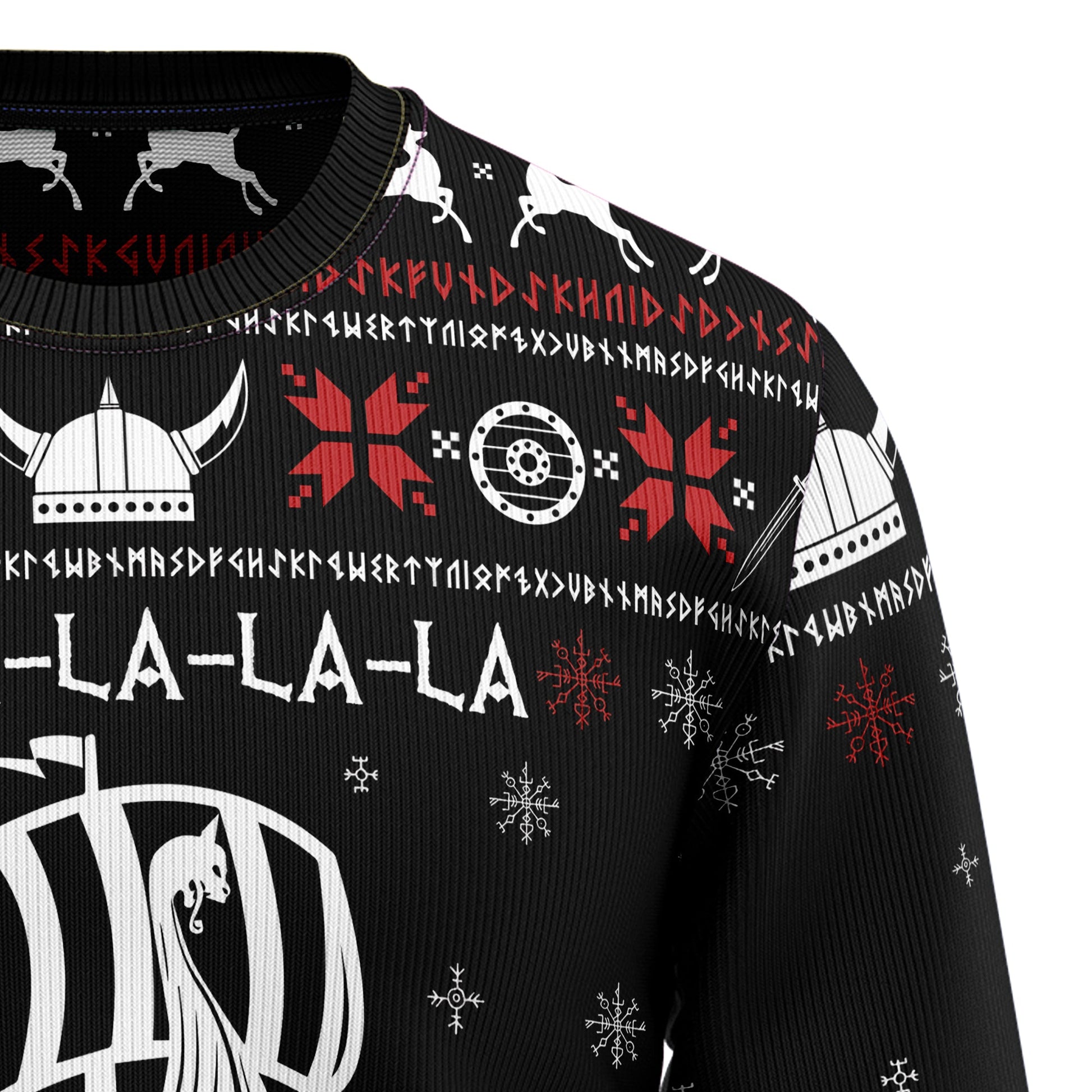 litzzy Valhalla Viking G51023 Ugly Christmas Sweater - Ugly Christmas Sweaters for Men and Women - Funny Sweaters Sweater   