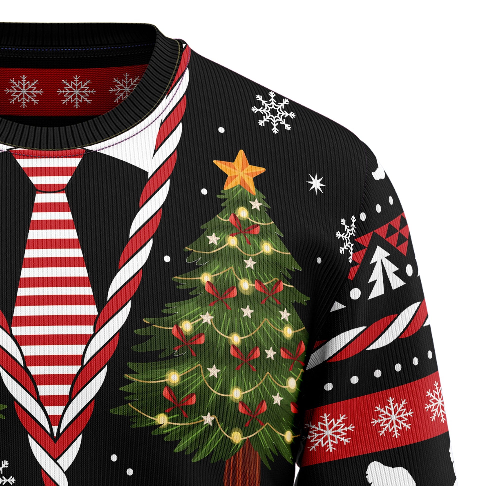 litzzy Vintage Bigfoot HZ101602 Ugly Christmas Sweater - Ugly Christmas Sweaters for Men and Women - Funny Sweaters Sweater   