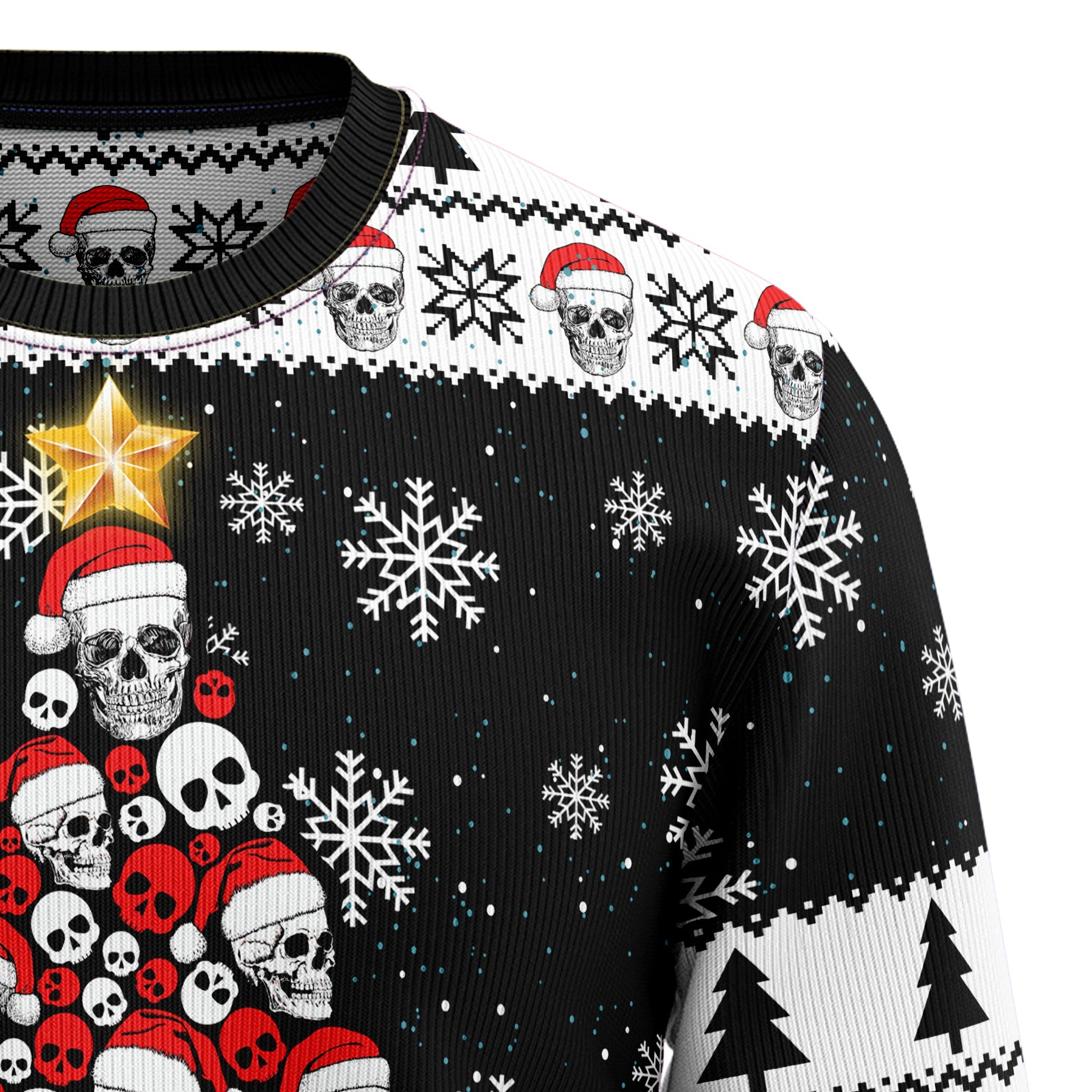 litzzy Skull Pine Tree D2610 Ugly Christmas Sweater -  Best Gift For Christmas, Noel Malalan - Christmas Signature TB82728 sweater   