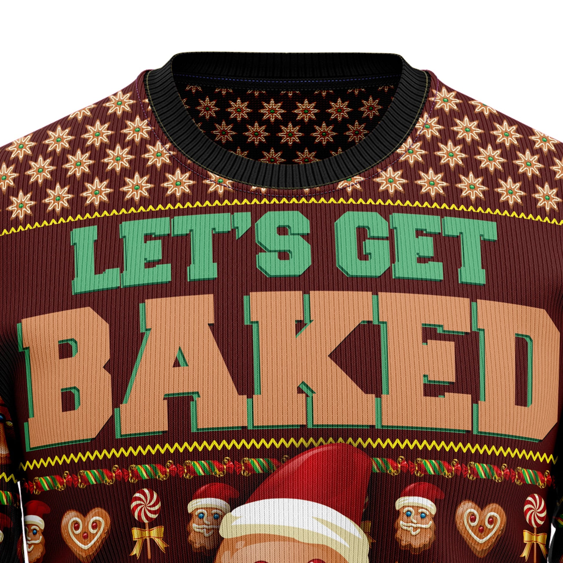 litzzy Baking Let‘s Get Baked TY1310 Ugly Christmas Sweater - Ugly Christmas Sweaters for Men and Women - Funny Sweaters Sweater   