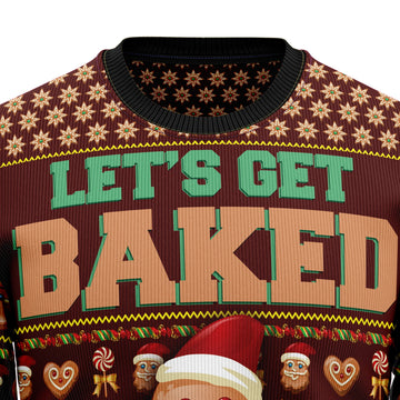 litzzy Baking Let‘s Get Baked Ugly Sweater - Funny Sweaters sweater   