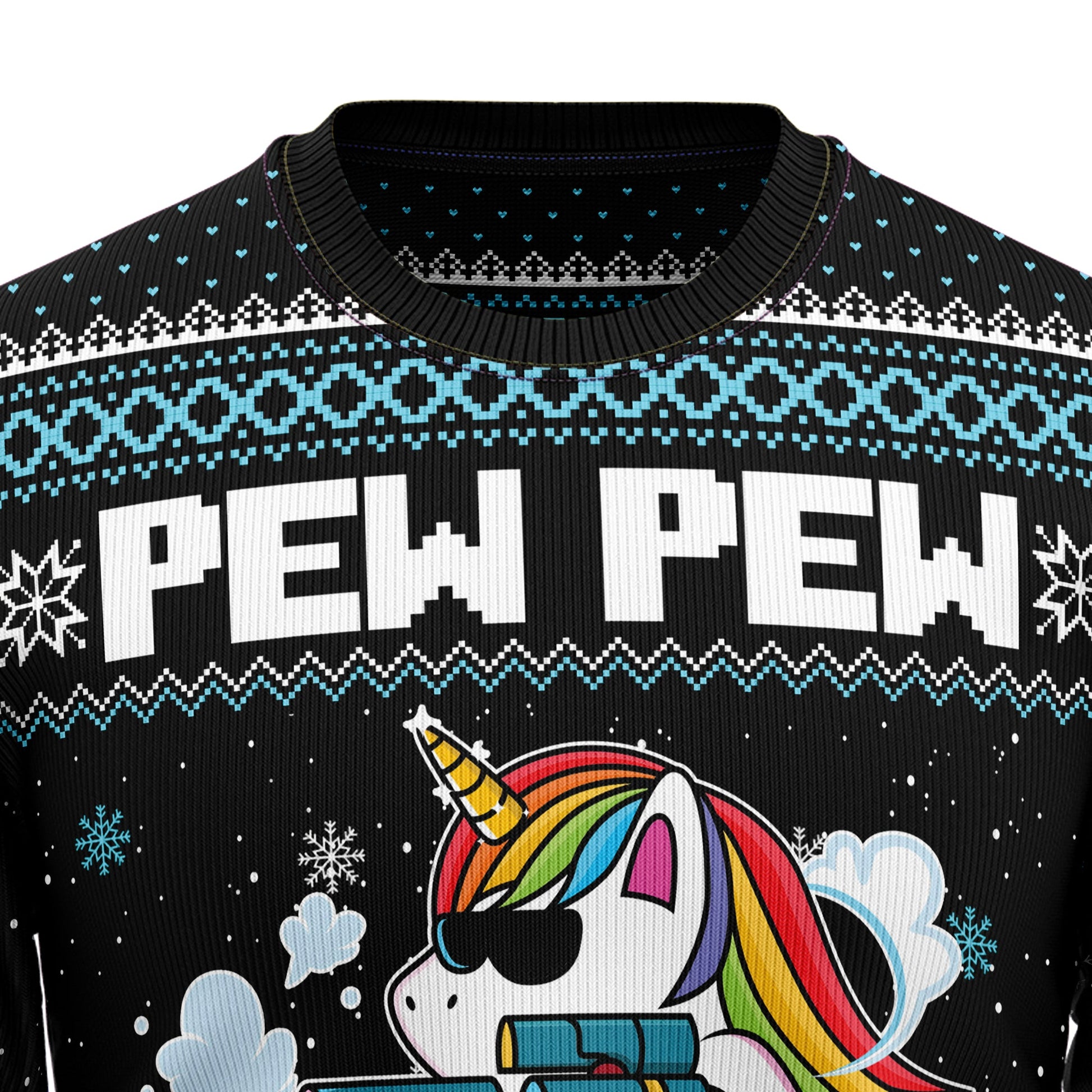 litzzy Unicorn Pew Pew TG5114 Ugly Christmas Sweater - Ugly Christmas Sweaters for Men and Women - Funny Sweaters TN1077 Sweater   