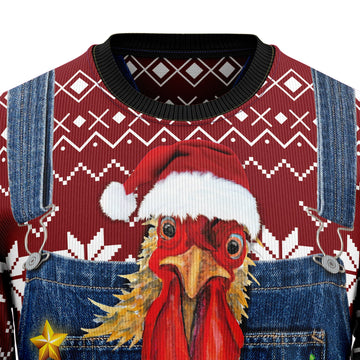 litzzy Just A Girl Who Loves Christmas And Chickens TG51022 Christmas Sweater - Ugly Christmas Sweaters for Men and Women - Funny Sweaters    