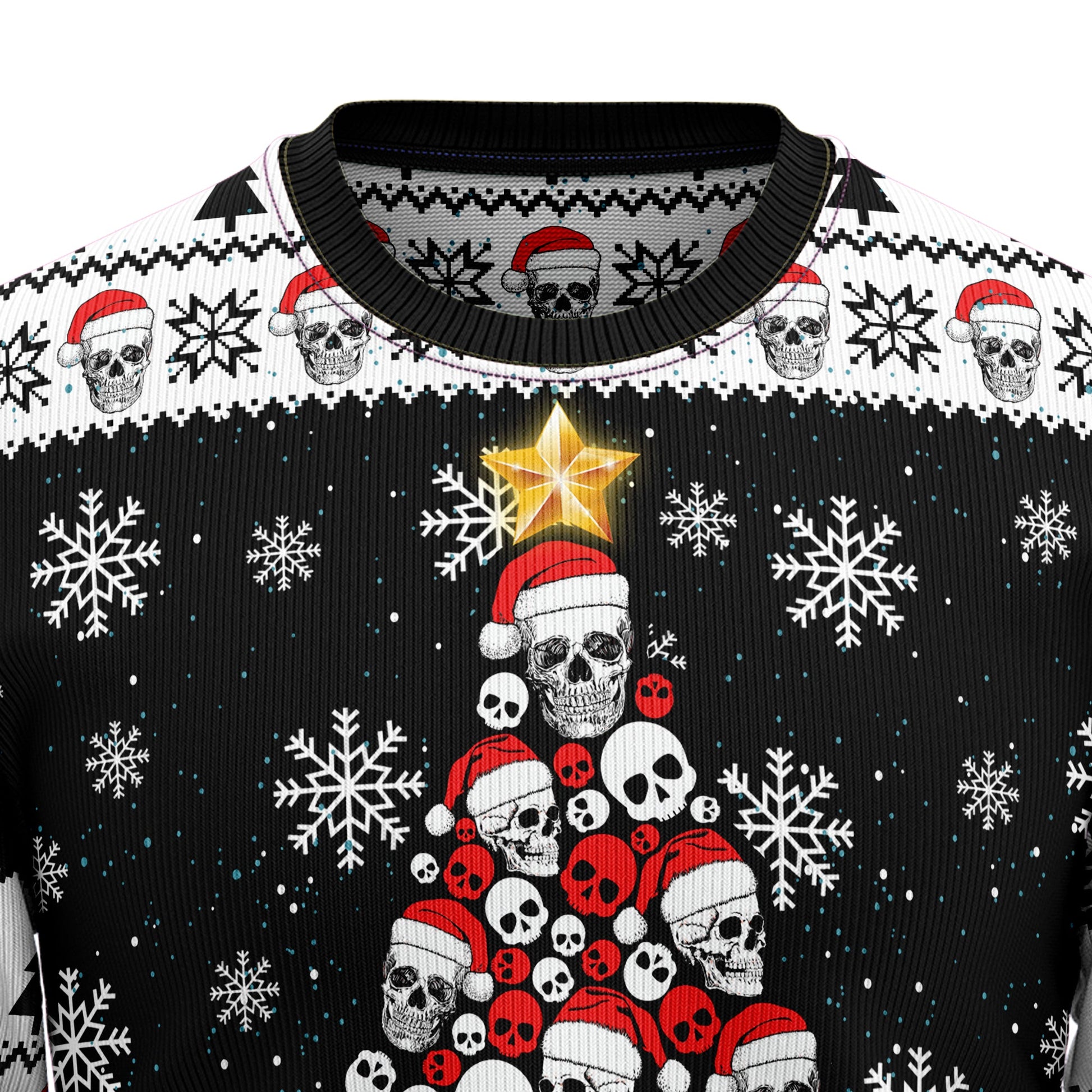 litzzy Skull Pine Tree D2610 Ugly Christmas Sweater -  Best Gift For Christmas, Noel Malalan - Christmas Signature TB82728 sweater   