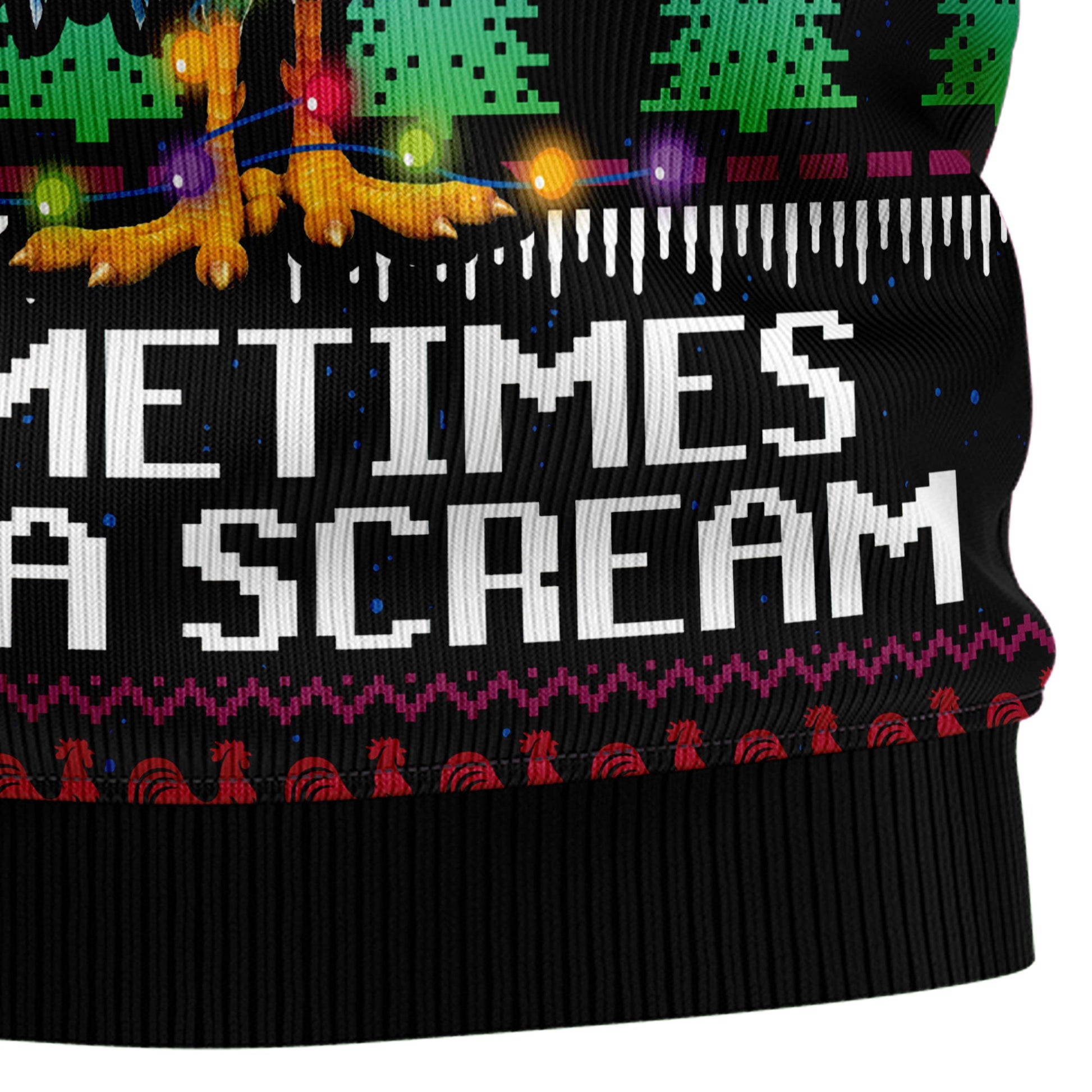 litzzy It‘s Scream Chicken TG51112 Ugly Christmas Sweater -  Best Gift For Christmas, Noel Malalan - Christmas Signature sweater   