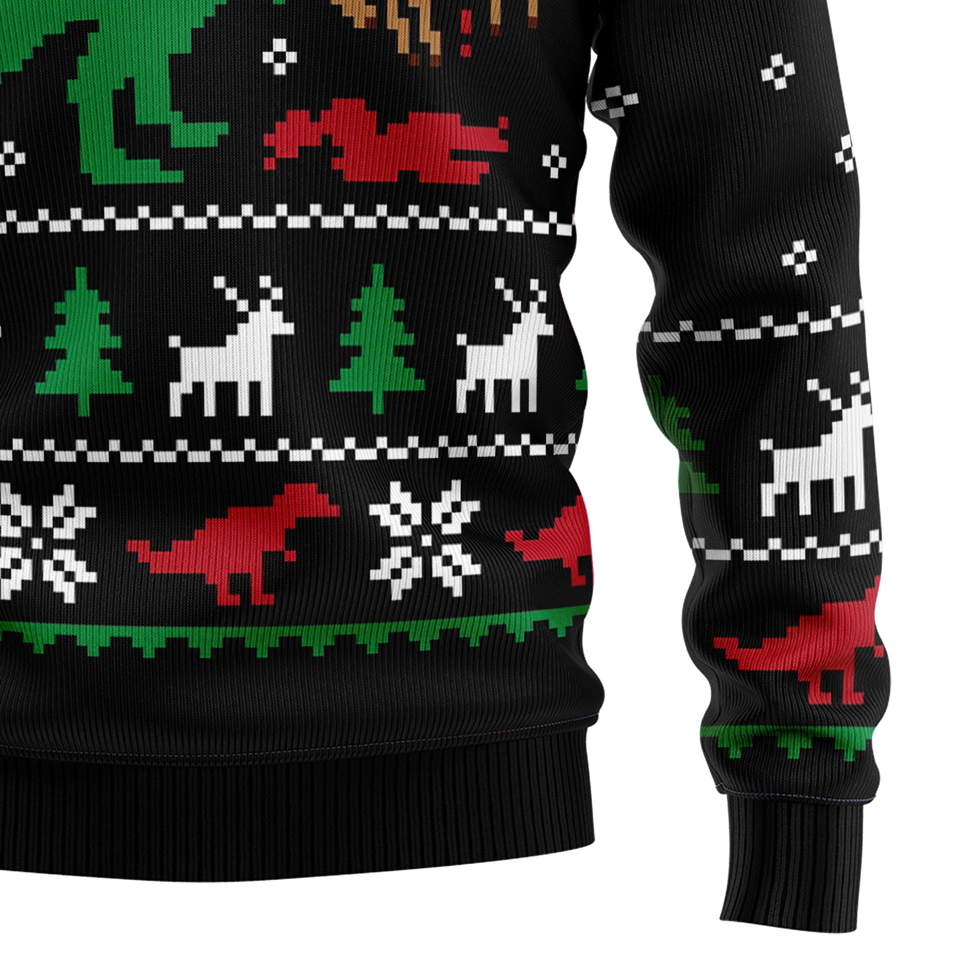 litzzy T-Rex HT92501 Ugly Christmas Sweater - Ugly Christmas Sweaters for Men and Women - Funny Sweaters AT1408 Sweater   