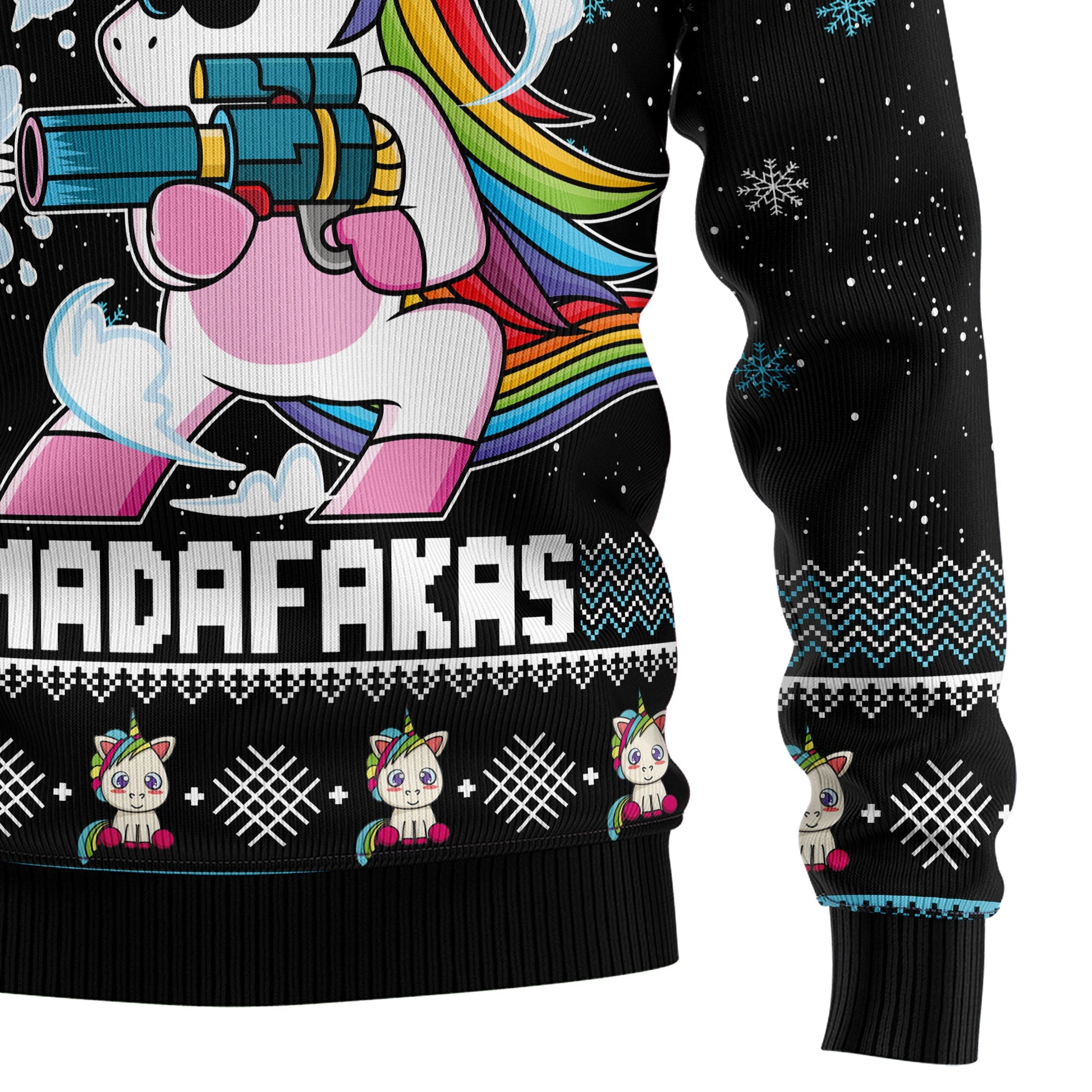 litzzy Unicorn Pew Pew TG5114 Ugly Christmas Sweater - Ugly Christmas Sweaters for Men and Women - Funny Sweaters TN1077 Sweater   