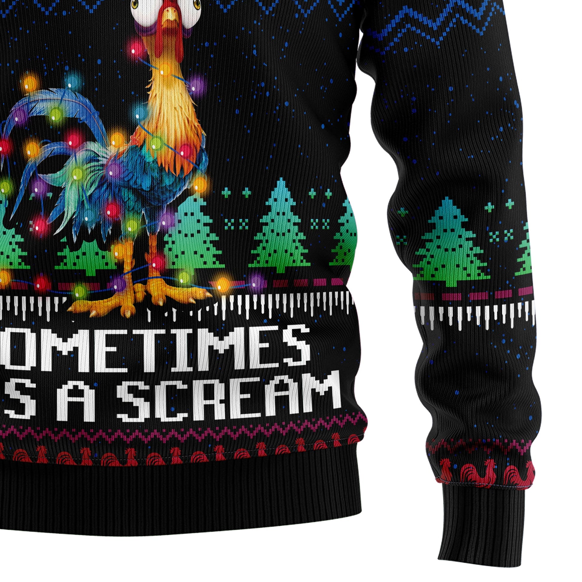 litzzy It‘s Scream Chicken TG51112 Ugly Christmas Sweater -  Best Gift For Christmas, Noel Malalan - Christmas Signature sweater   