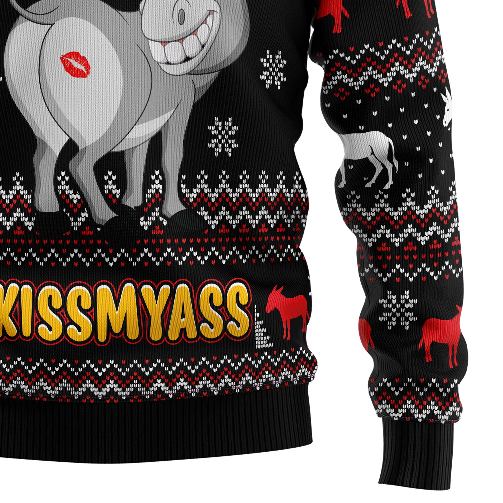 litzzy Donkeys Merry Kissmyass HT021104 Ugly Christmas Sweater -  Best Gift For Christmas, Noel Malalan - Christmas Signature TN1065 sweater   