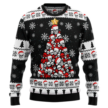 litzzy Skull Pine Tree D2610 Ugly Christmas Sweater -  Best Gift For Christmas, Noel Malalan - Christmas Signature TB82728 sweater S  