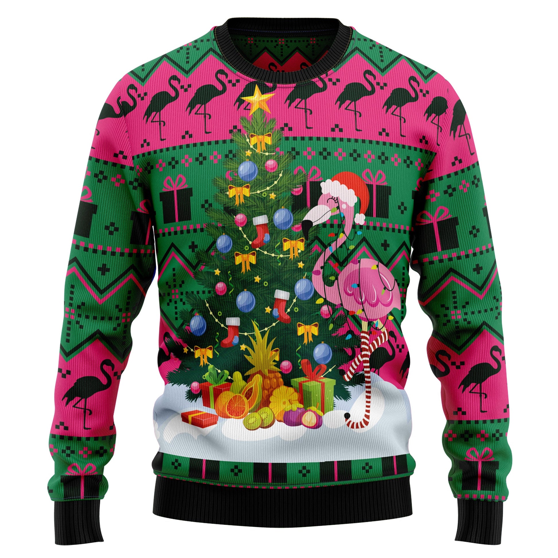 litzzy Flamingo Christmas Tree G51020 Ugly Christmas Sweater -  Best Gift For Christmas, Noel Malalan - Christmas Signature sweater   