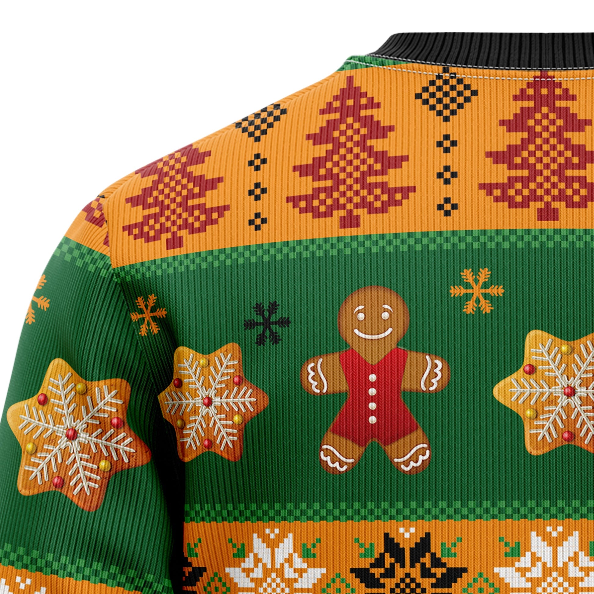 litzzy Oh Snap Gingerbread G5129 Ugly Christmas Sweater - Ugly Christmas Sweaters for Men and Women - Funny Sweaters Sweater   