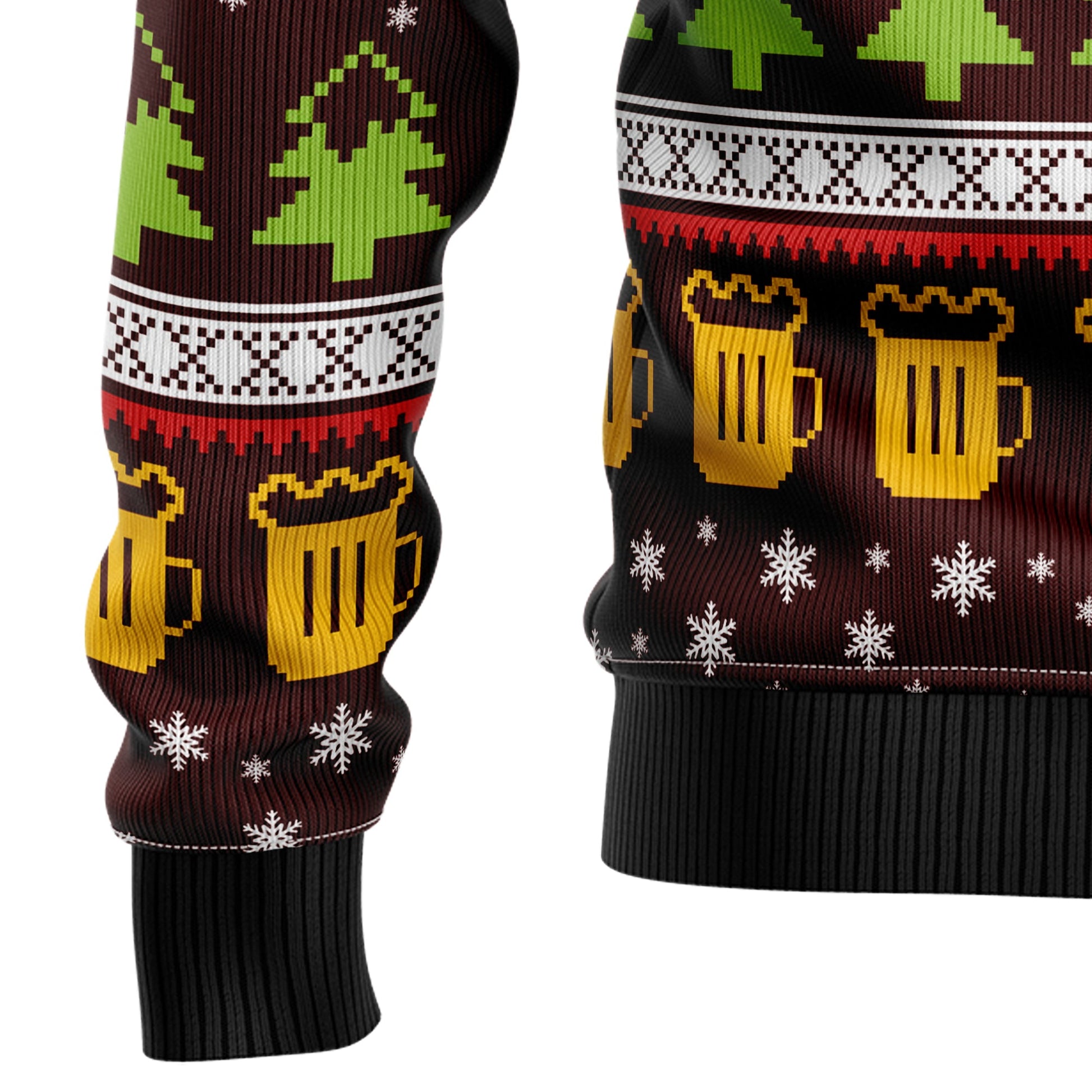 litzzy Time For Beer TG51110 Ugly Christmas Sweater - Ugly Christmas Sweaters for Men and Women - Funny Sweaters Sweater   