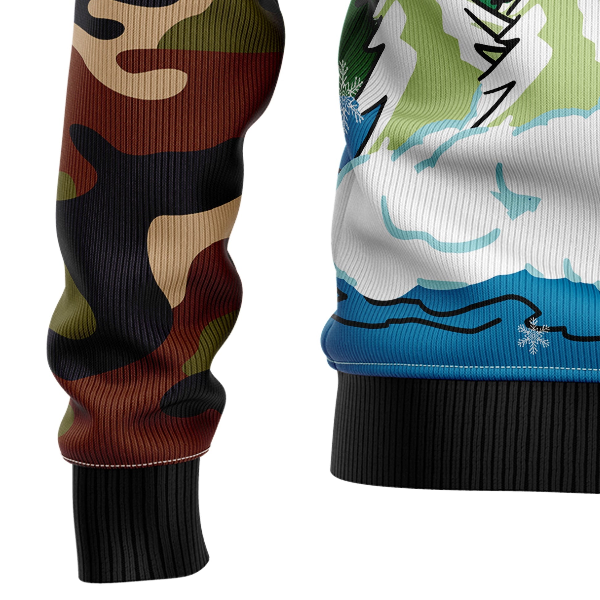 litzzy Hunting Santa Christmas T2810 Ugly Christmas Sweater - Ugly Christmas Sweaters for Men and Women - Funny Sweaters Sweater   