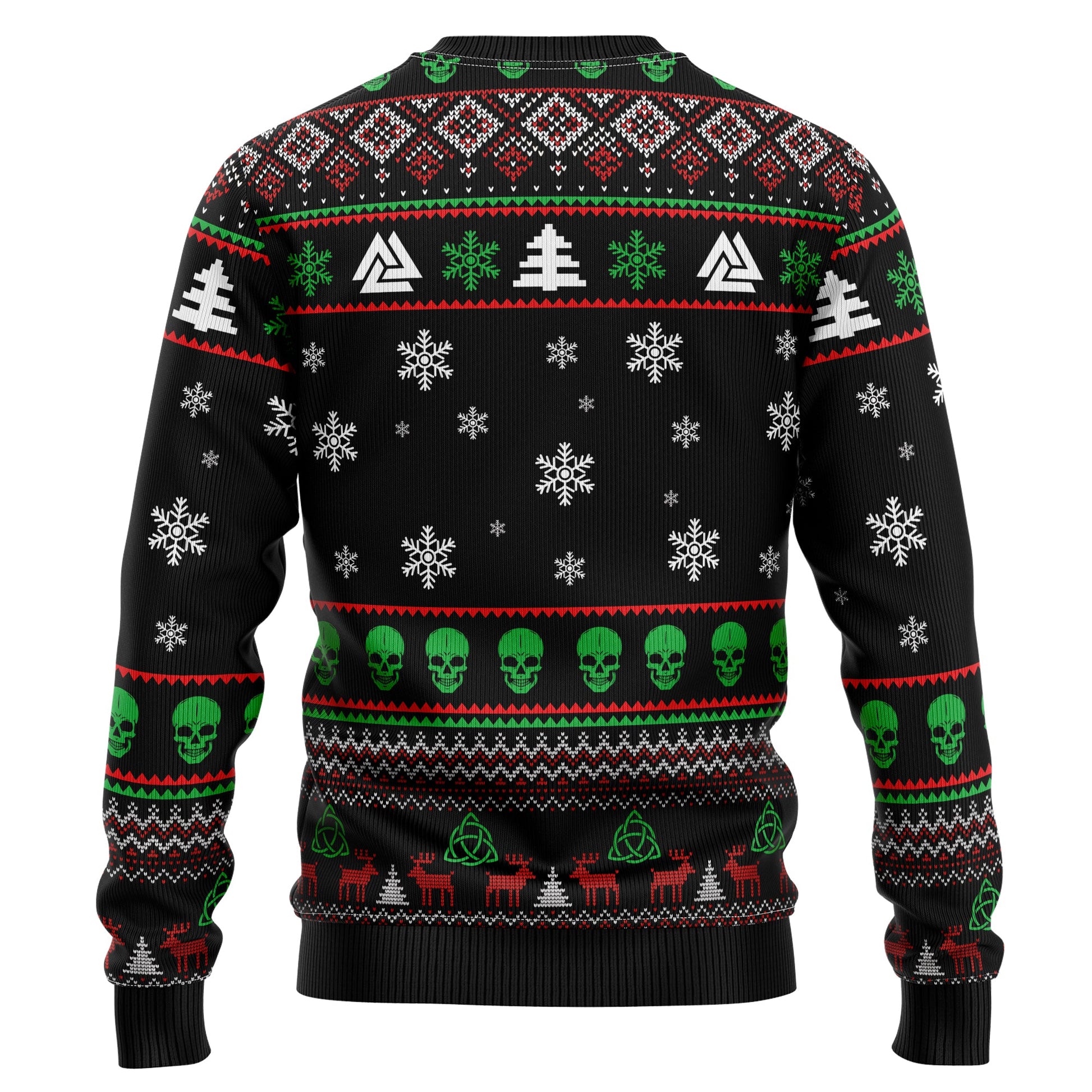 litzzy Viking Deck Valhalla With Skulls Of Glory HT102717 Christmas Sweater - Ugly Christmas Sweaters for Men and Women - Funny Sweaters Sweater   