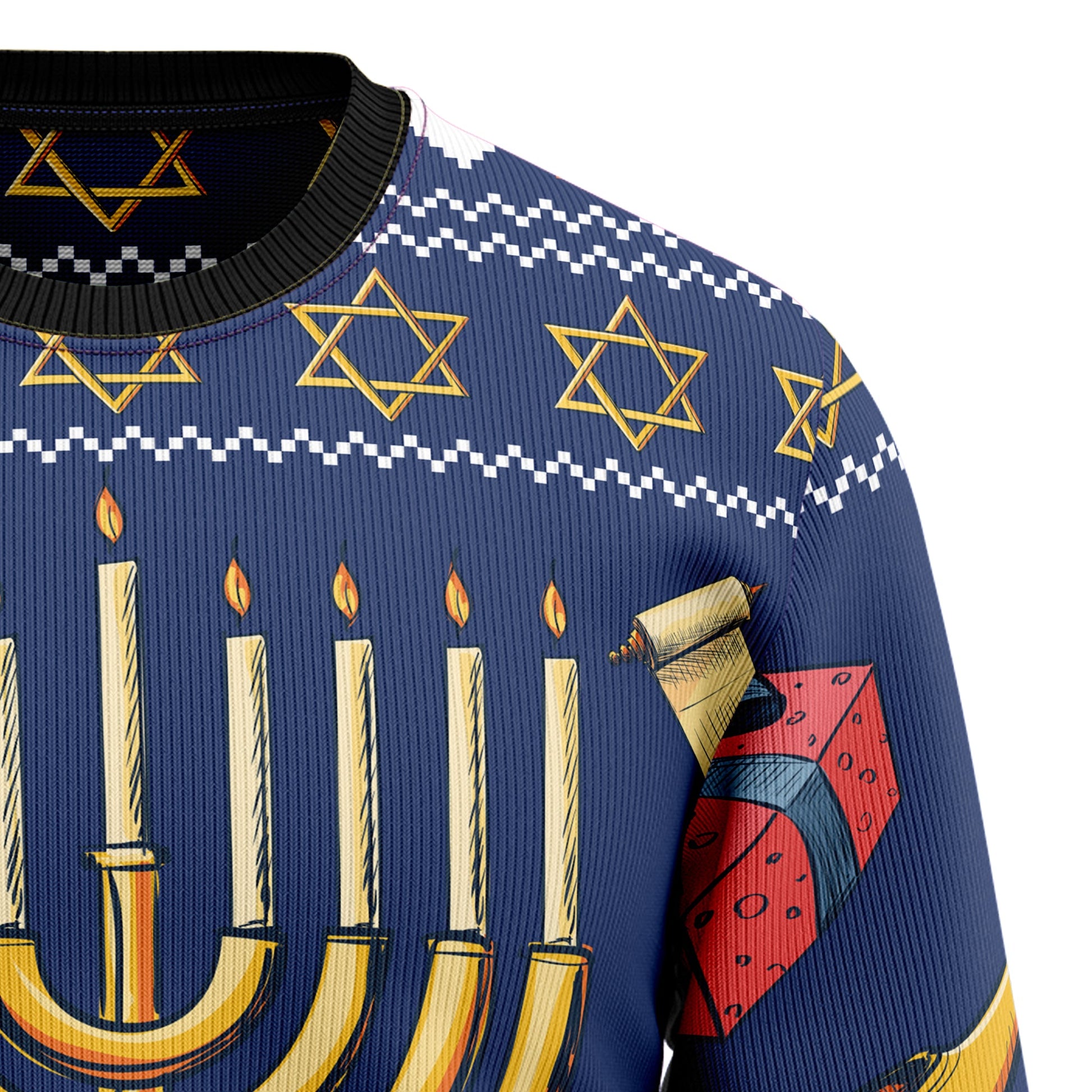 litzzy Jewish Hanukkah D0210 Ugly Christmas Sweater - Ugly Christmas Sweaters for Men and Women - Funny Sweaters - TB82729 Sweater   