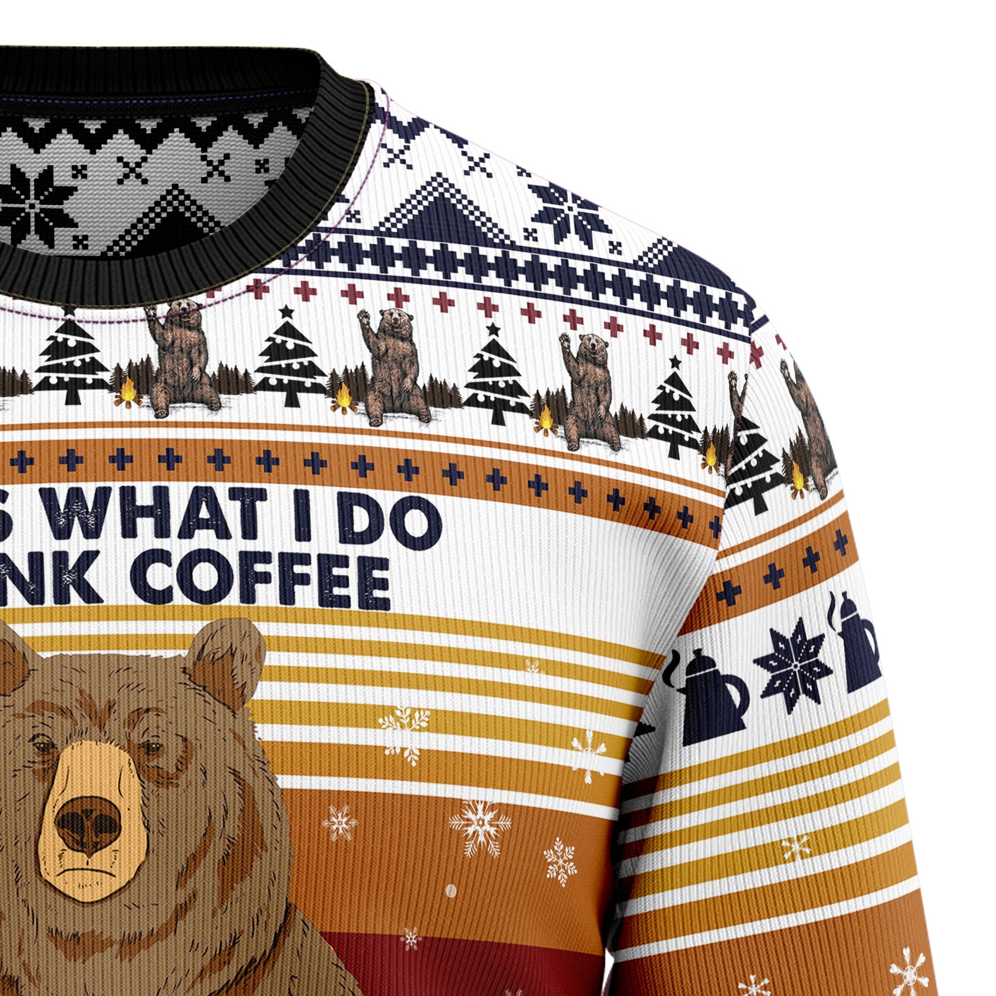 litzzy Bear Coffee T1011 Ugly Christmas Sweater -  Best Gift For Christmas, Noel Malalan - Christmas Signature sweater   