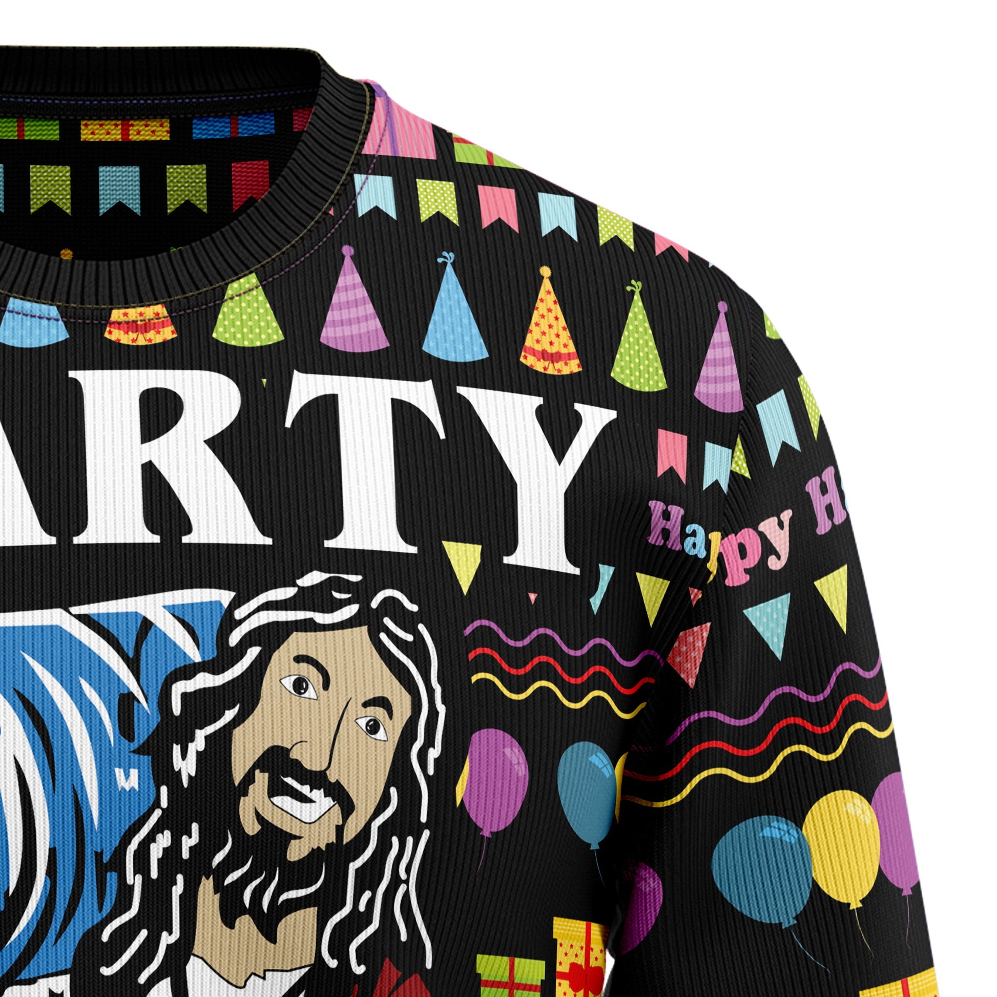 litzzy Jesus's Party Ugly Christmas Sweater - Ugly Christmas Sweaters for Men and Women - Funny Sweaters Sweater   