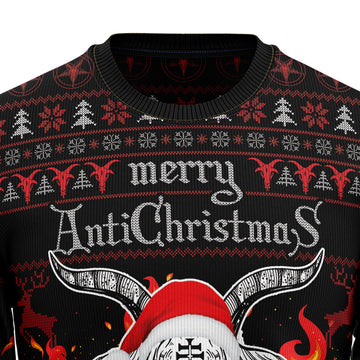 litzzy Satan Claus Merry Christmas Hail Satanic G51020 Ugly Christmas Sweater - Ugly Christmas Sweaters for Men and Women - Funny Sweaters Sweater   