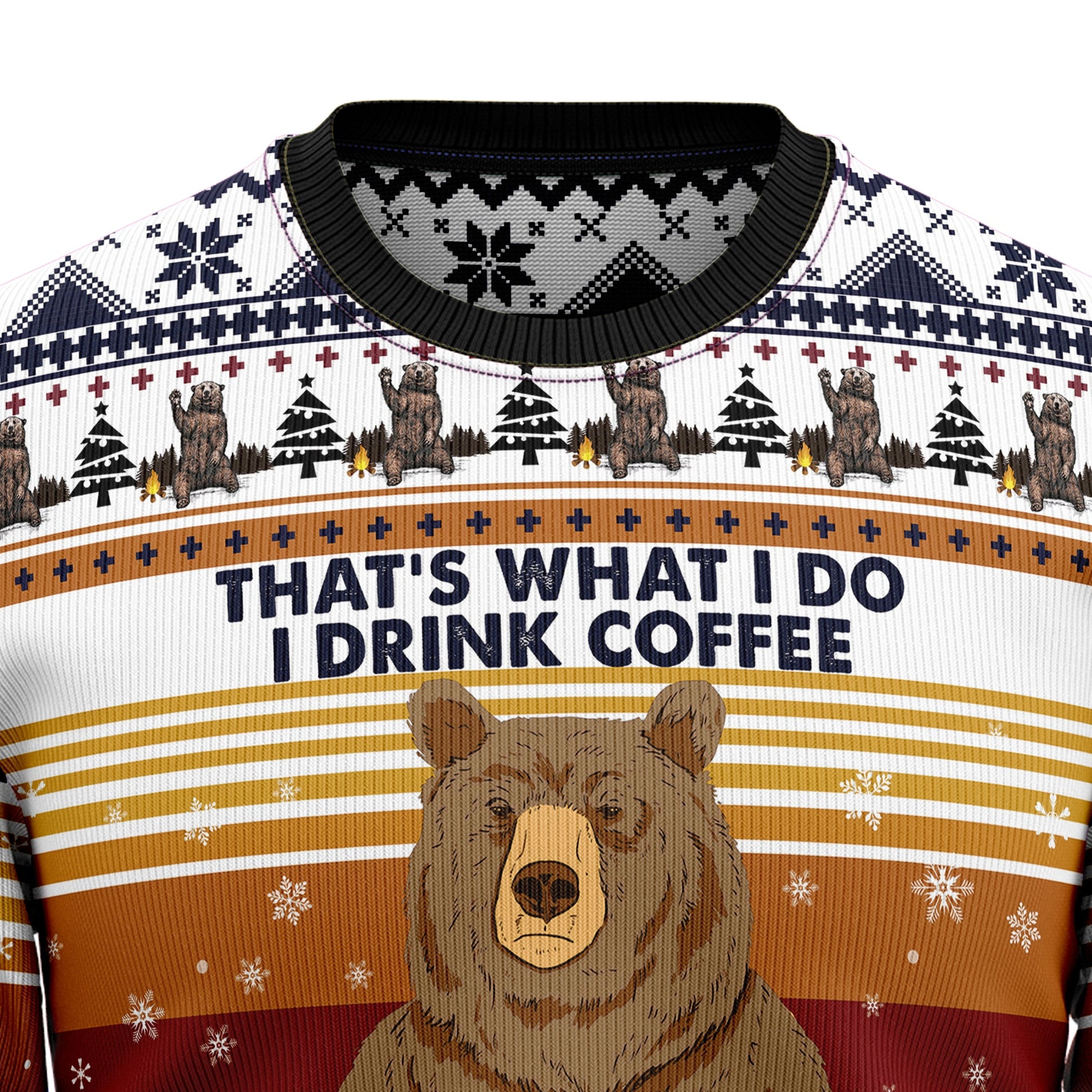 litzzy Bear Coffee T1011 Ugly Christmas Sweater -  Best Gift For Christmas, Noel Malalan - Christmas Signature sweater   