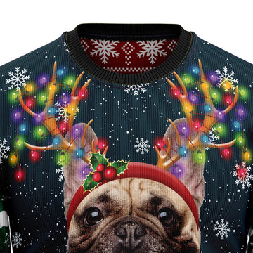 litzzy Cool French Bulldog TG51027 Ugly Christmas Sweater -  Best Gift For Christmas, Noel Malalan - Christmas Signature sweater   