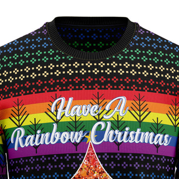litzzy LGBT Rainbow T1410 Ugly Christmas Sweater - Ugly Christmas Sweaters for Men and Women - Funny Sweaters Sweater   