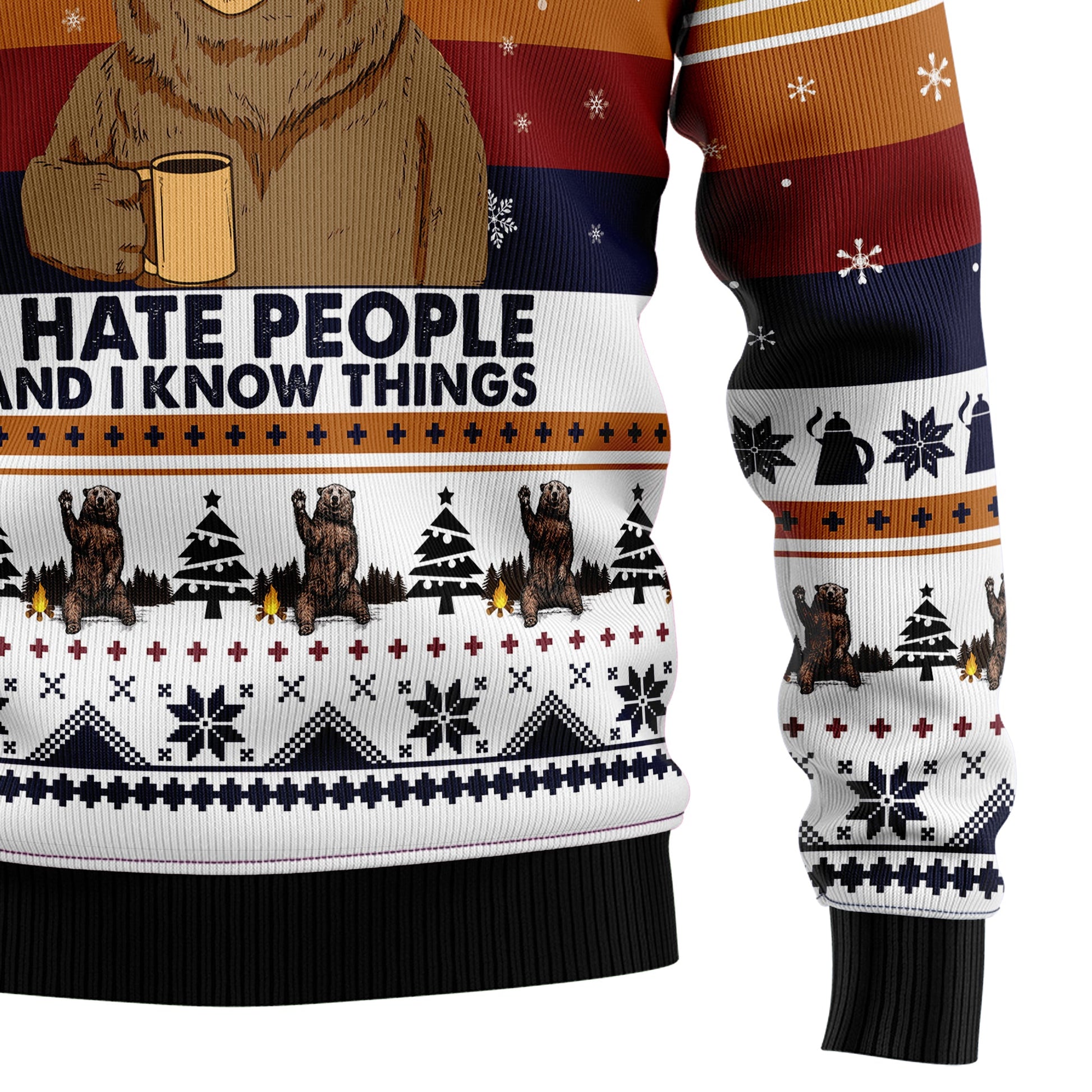 litzzy Bear Coffee T1011 Ugly Christmas Sweater -  Best Gift For Christmas, Noel Malalan - Christmas Signature sweater   