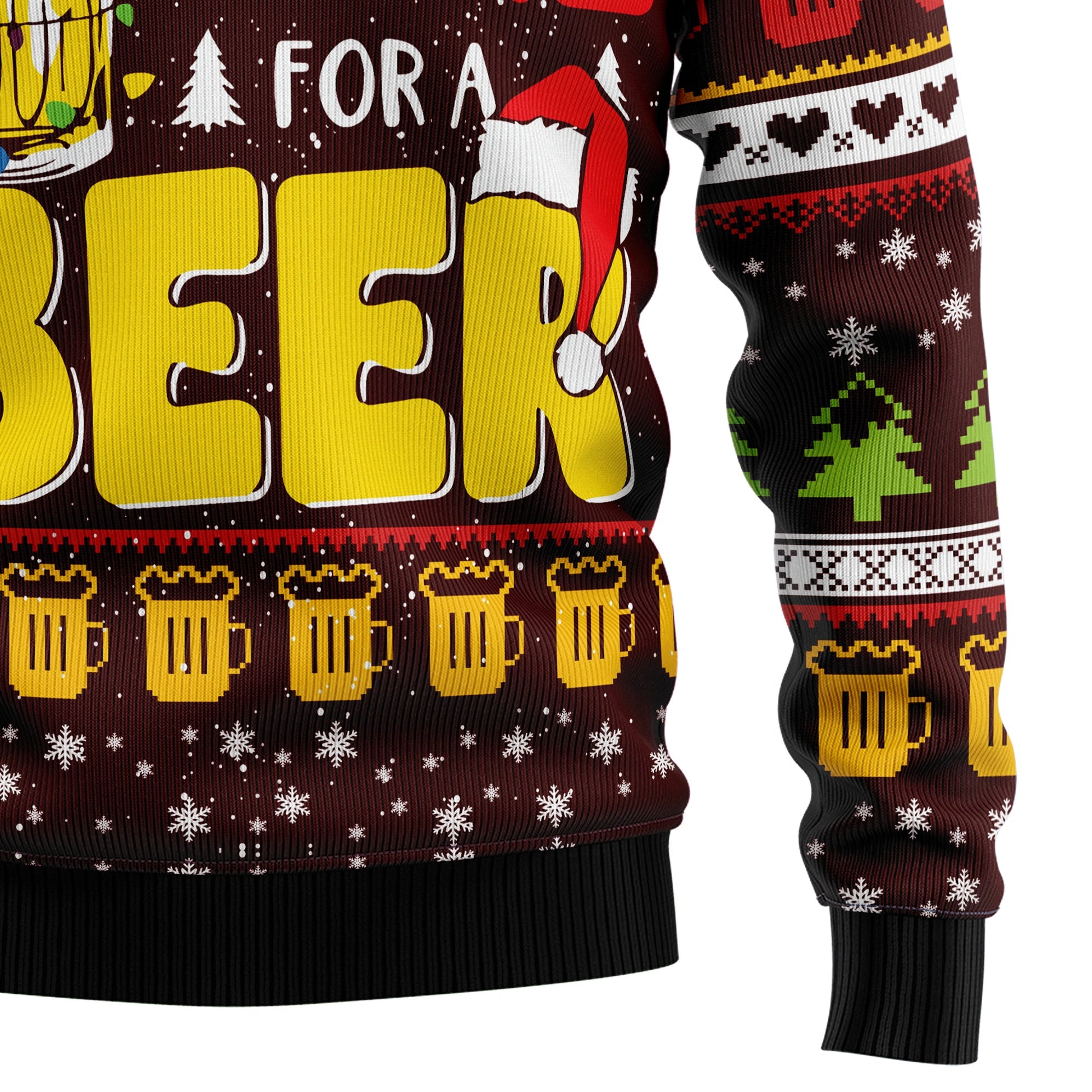 litzzy Time For Beer TG51110 Ugly Christmas Sweater - Ugly Christmas Sweaters for Men and Women - Funny Sweaters Sweater   