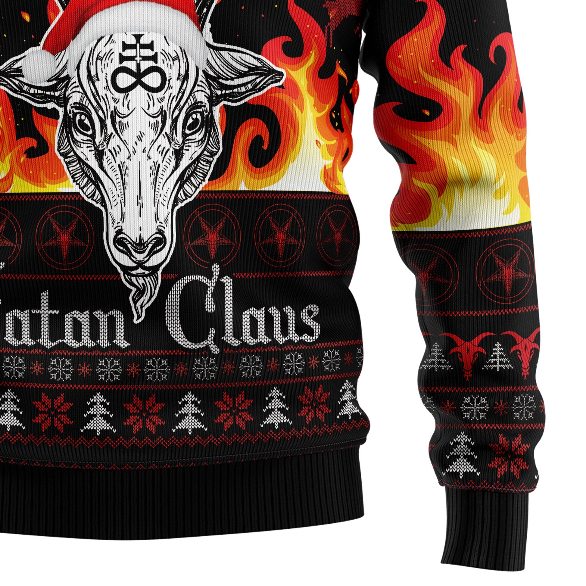 litzzy Satan Claus Merry Christmas Hail Satanic G51020 Ugly Christmas Sweater - Ugly Christmas Sweaters for Men and Women - Funny Sweaters Sweater   