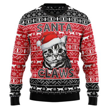 litzzy Santa Claws Cat G51022 Ugly Christmas Sweater -  Best Gift For Christmas, Noel Malalan - Christmas Signature sweater   