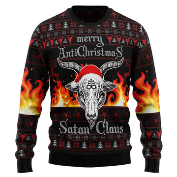 litzzy Satan Claus Merry Christmas Hail Satanic G51020 Ugly Christmas Sweater - Ugly Christmas Sweaters for Men and Women - Funny Sweaters Sweater   