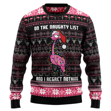 litzzy Flamingo Naughty List D1211 Ugly Christmas Sweater -  Best Gift For Christmas, Noel Malalan - Christmas Signature - TB82778 sweater S  