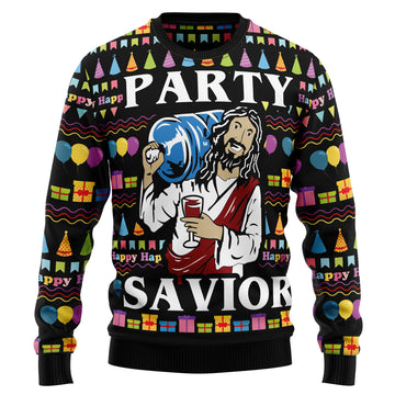 litzzy Jesus's Party Ugly Christmas Sweater - Ugly Christmas Sweaters for Men and Women - Funny Sweaters Sweater   