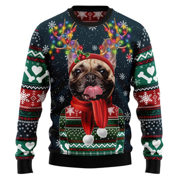 litzzy Cool French Bulldog TG51027 Ugly Christmas Sweater -  Best Gift For Christmas, Noel Malalan - Christmas Signature sweater   