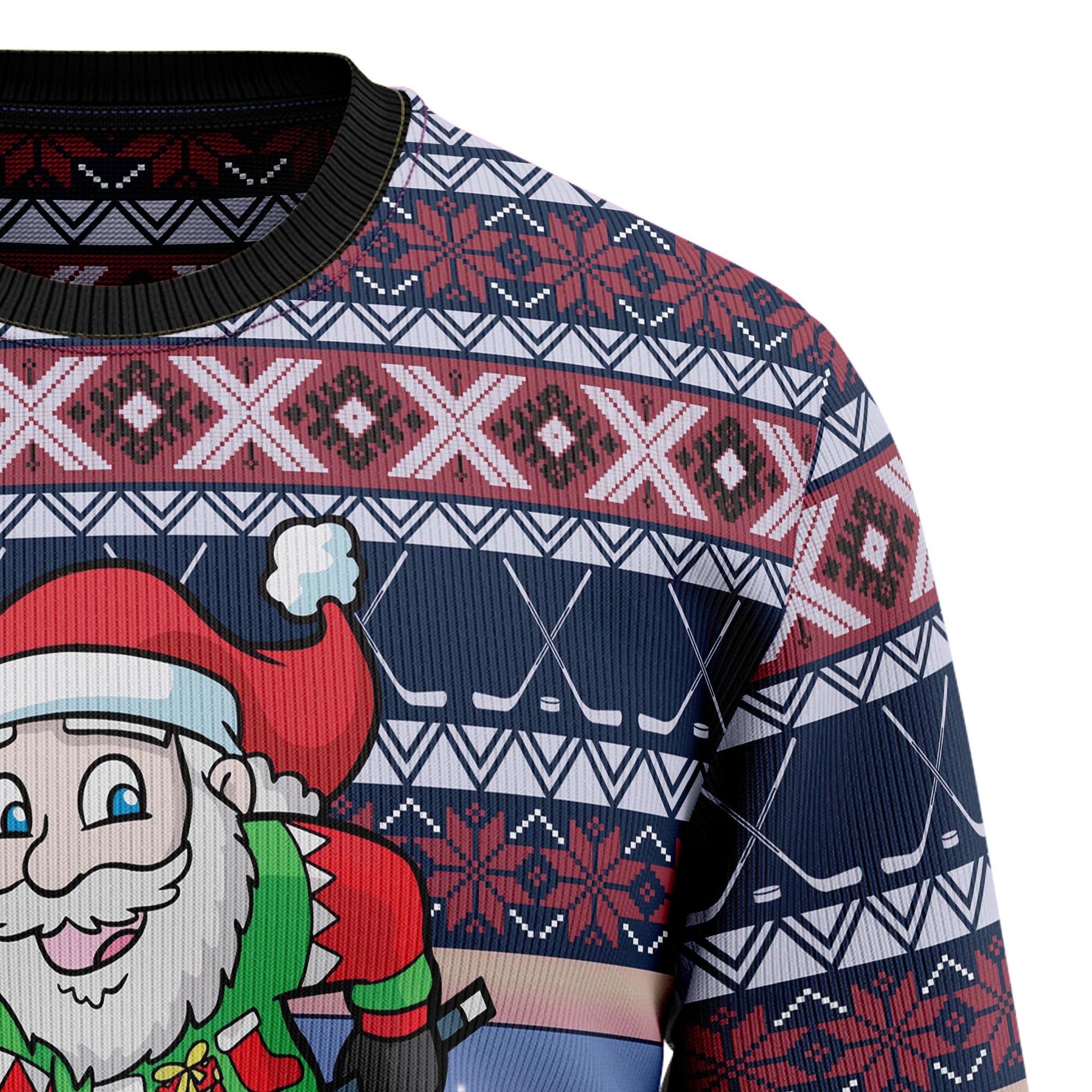 litzzy Santa Hockey T0511 Ugly Christmas Sweater -  Best Gift For Christmas, Noel Malalan - Christmas Signature sweater   